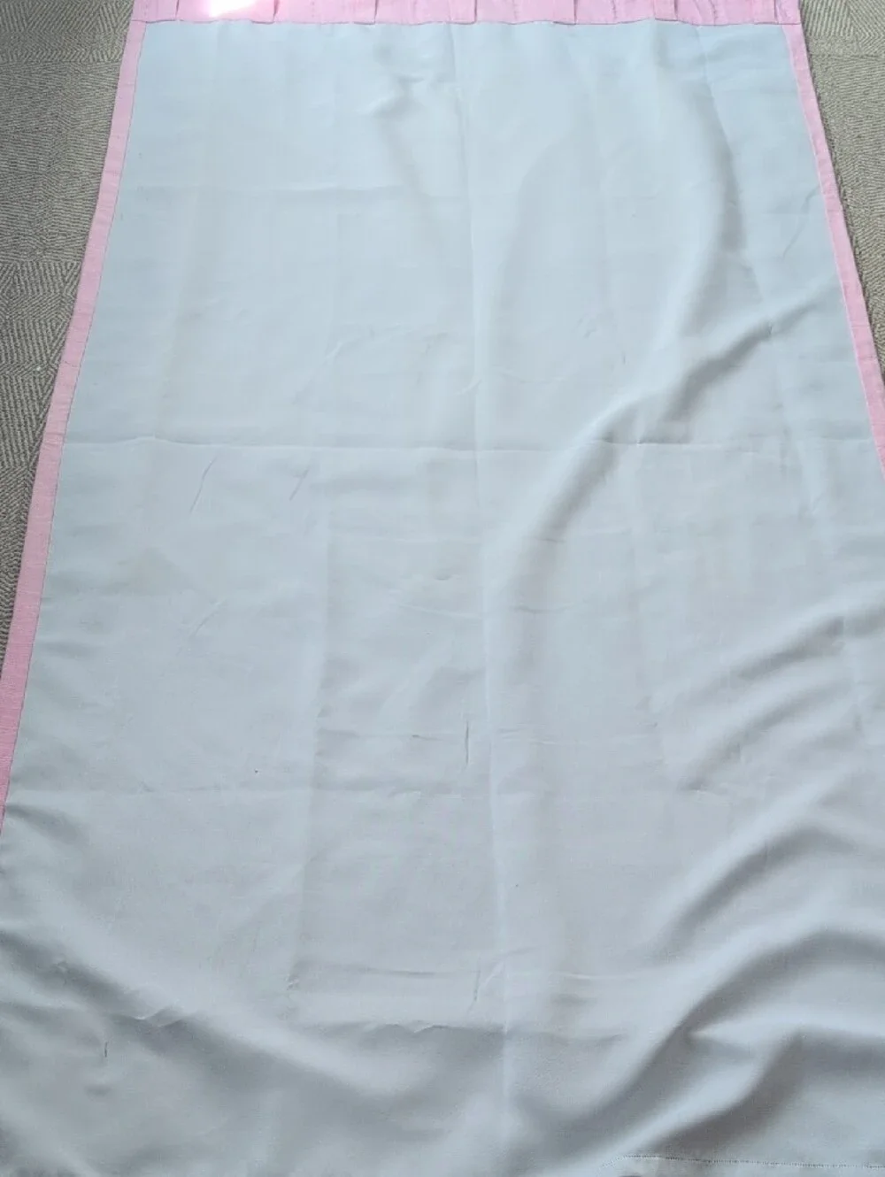 Pottery Barn Kids Evelyn Pink Linen Blend Blackout Curtains Panel Pair 44